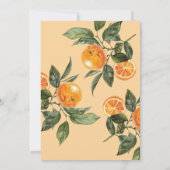 小さなかわいこちゃんは柑橘系の赤ちゃんシャワーの途中にある 招待状 (裏面)