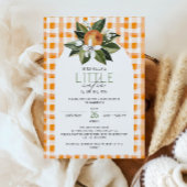 小さなかわいこちゃんは柑橘系の赤ちゃんシャワーの途中にある 招待状