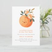 小さなかわいこちゃんは柑橘系の赤ちゃんシャワーの途中にある 招待状 (スタンド正面)