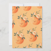 小さなかわいこちゃんは柑橘系の赤ちゃんシャワーの途中にある 招待状 (裏面)
