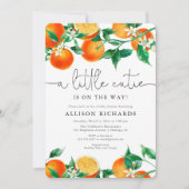 小さなかわいこちゃんは柑橘系の赤ちゃんシャワーの途中にある 招待状 (正面)