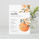 小さなかわいこちゃんは柑橘系の赤ちゃんシャワーの途中にある 招待状 (スタンド正面)