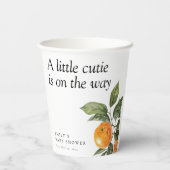 小さなかわいこちゃんは柑橘系の赤ちゃんシャワーの途中にある 紙コップ (裏面)