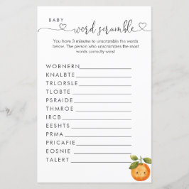 小さなかわいこちゃんオレンジのクレメンチン語スクランブル