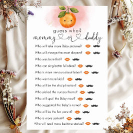 小さなかわいこちゃんオレンジのクレメンチン"誰を推測"ゲーム