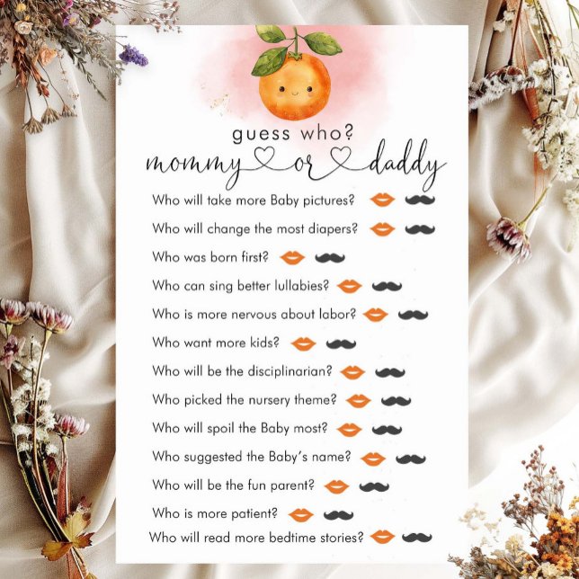 小さなかわいこちゃんオレンジのクレメンチン"誰を推測"ゲーム (クリエイターアップロード済み)