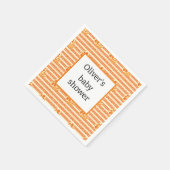 小さなかわいこちゃんオレンジのトラック柑橘系の赤ちゃんシャワー スタンダードカクテルナプキン (角)