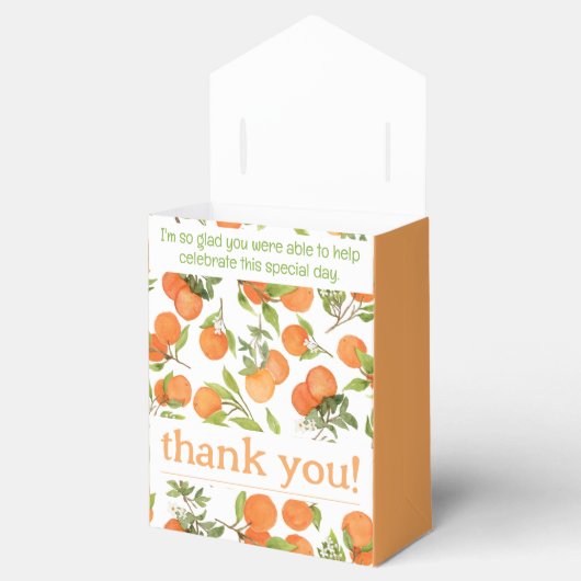 小さなかわいこちゃんオレンジの隠しメッセージありがとう フェイバーボックス (オープン)