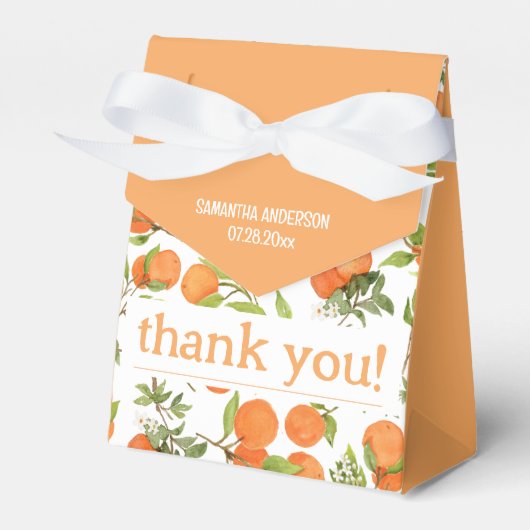 小さなかわいこちゃんオレンジの隠しメッセージありがとう フェイバーボックス (正面サイド)