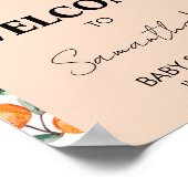 小さなかわいこちゃんオレンジウェルカムサイン ポスター (角)