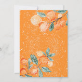 小さなかわいこちゃんオレンジ柑橘系ベビーシャワー 招待状 (裏面)