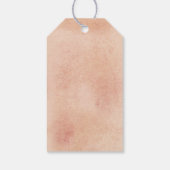 小さなかわいこちゃんオレンジ色の花の葉の赤ちゃんシャワー ギフトタグ (裏面)