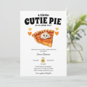 小さなかわいこちゃんカボチャのパイ秋の秋赤ちゃんシャワー 招待状 (スタンド正面)