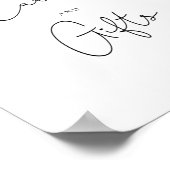 小さなかわいこちゃんカードと贈り物の赤ちゃんシャワー ポスター (角)