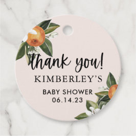 小さなかわいこちゃんクレメンチンガールベビーシャワーパーティー フェイバータグ