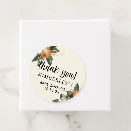 小さなかわいこちゃんクレメンチン赤ちゃんシャワーパーティー フェイバータグ (インサイチュ)