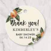 小さなかわいこちゃんクレメンチン赤ちゃんシャワーパーティー フェイバータグ (正面)