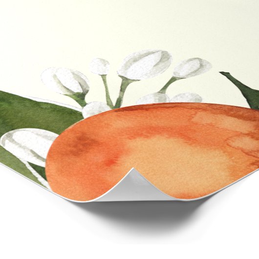 小さなかわいこちゃんクレメンチン赤ちゃんシャワー歓迎サイン ポスター (角)