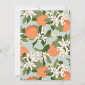 小さなかわいこちゃんシトラスとミントグリーンのベビーシャワー 招待状 (裏面)