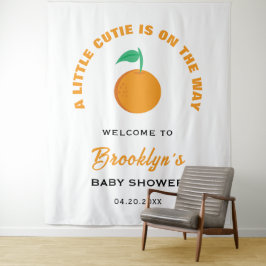 小さなかわいこちゃんジェンダーのニューラルベビーシャワーの背景 タペストリー