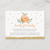 小さなかわいこちゃんセージ緑の本の赤ちゃんシャワー エンクロージャーカード (正面)