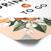 小さなかわいこちゃんドライブ赤ちゃんシャワー飲み物の好意の看板 ポスター (角)