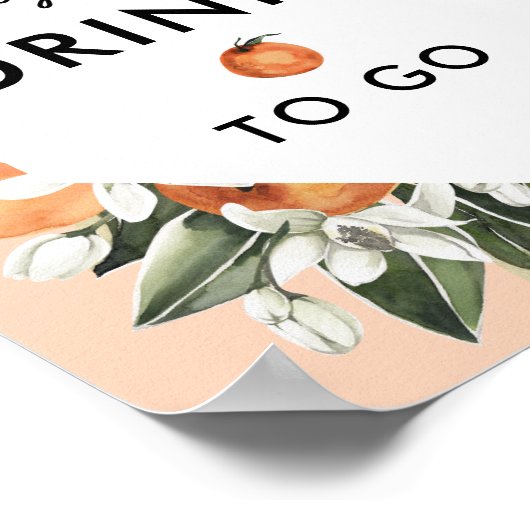 小さなかわいこちゃんドライブ赤ちゃんシャワー飲み物の好意の看板 ポスター (角)