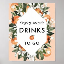 小さなかわいこちゃんドライブ赤ちゃんシャワー飲み物の好意の看板 ポスター