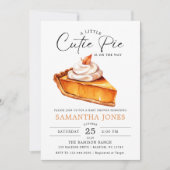 小さなかわいこちゃんパイかぼちゃの秋赤ちゃんシャワー 招待状 (正面)