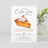 小さなかわいこちゃんパイかぼちゃの秋赤ちゃんシャワー 招待状 (スタンド正面)