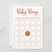 小さなかわいこちゃんパイかぼちゃの赤ちゃんシャワービンゴカード 招待状 (正面)