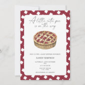 小さなかわいこちゃんパイがベイビーシャワーの途中にある 招待状 (正面)