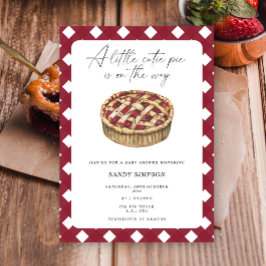 小さなかわいこちゃんパイがベイビーシャワーの途中にある 招待状