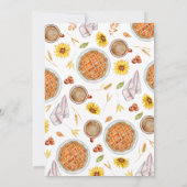 小さなかわいこちゃんパイがベイビーシャワーの途中にある 招待状 (裏面)