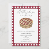 小さなかわいこちゃんパイがベイビーシャワーの途中にある 招待状 (正面)