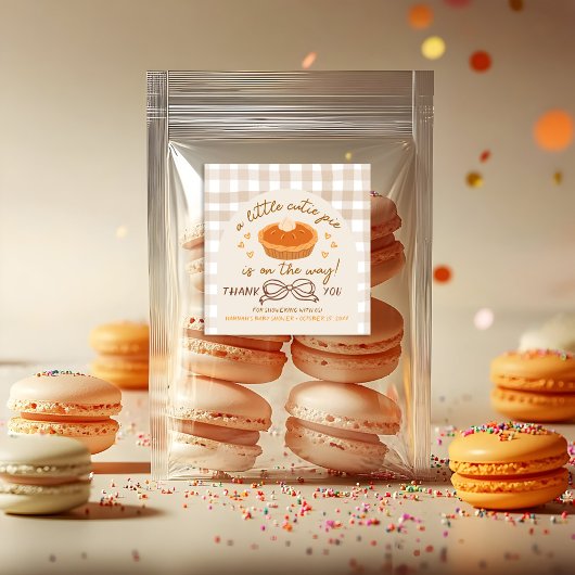 小さなかわいこちゃんパイが彼の道にある – 大きなステッカー スクエアシール