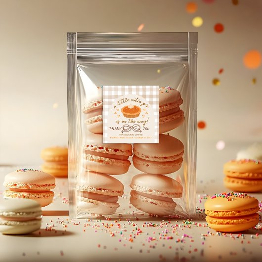 小さなかわいこちゃんパイが彼の道にある – 小さなステッカー スクエアシール