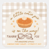 小さなかわいこちゃんパイが彼の道にある – 小さなステッカー スクエアシール (正面)