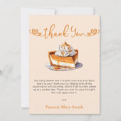 小さなかわいこちゃんパイが赤ちゃんシャワーの途中にある サンキューカード (正面)