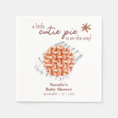 小さなかわいこちゃんパイが赤ちゃんシャワーの途中にある スタンダードカクテルナプキン (正面)