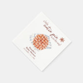 小さなかわいこちゃんパイが赤ちゃんシャワーの途中にある スタンダードカクテルナプキン (角)