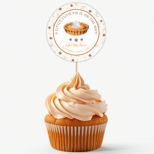 小さなかわいこちゃんパイが赤ちゃんシャワーの途中にある ラウンドシール