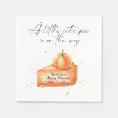 「小さなかわいこちゃんパイが途中にある」赤ちゃんシャワー スタンダードカクテルナプキン (正面)