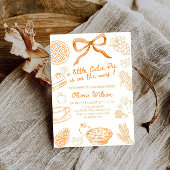 小さなかわいこちゃんパイが途中ベビーシャワーパーティー 招待状