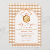 小さなかわいこちゃんパイが途中ベビーシャワー秋 招待状 (正面/裏面)
