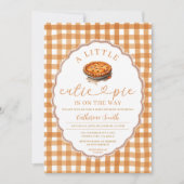 小さなかわいこちゃんパイが途中ベビーシャワー秋 招待状 (正面)