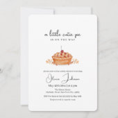 小さなかわいこちゃんパイさくらんぼ秋ベビーシャワー 招待状 (正面)