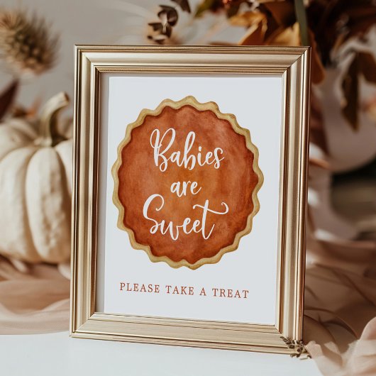 小さなかわいこちゃんパイのカボチャのベビーは甘いサインである ポスター