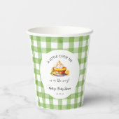小さなかわいこちゃんパイのギンガムベビーシャワー 紙コップ (裏面)