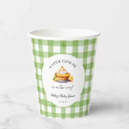 小さなかわいこちゃんパイのギンガムベビーシャワー 紙コップ
